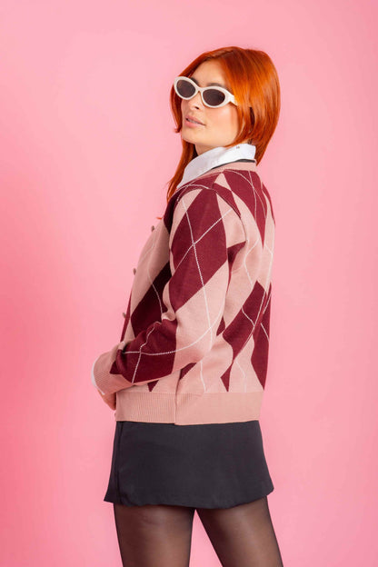 CARDIGAN TEJIDO ROMBOS 8501