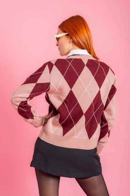 CARDIGAN TEJIDO ROMBOS 8501