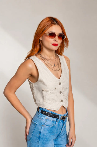 CHALECO DENIM FOIL 7128