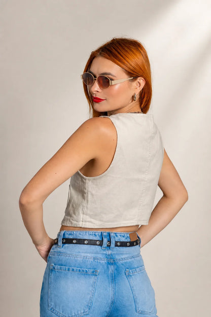 CHALECO DENIM FOIL 7128