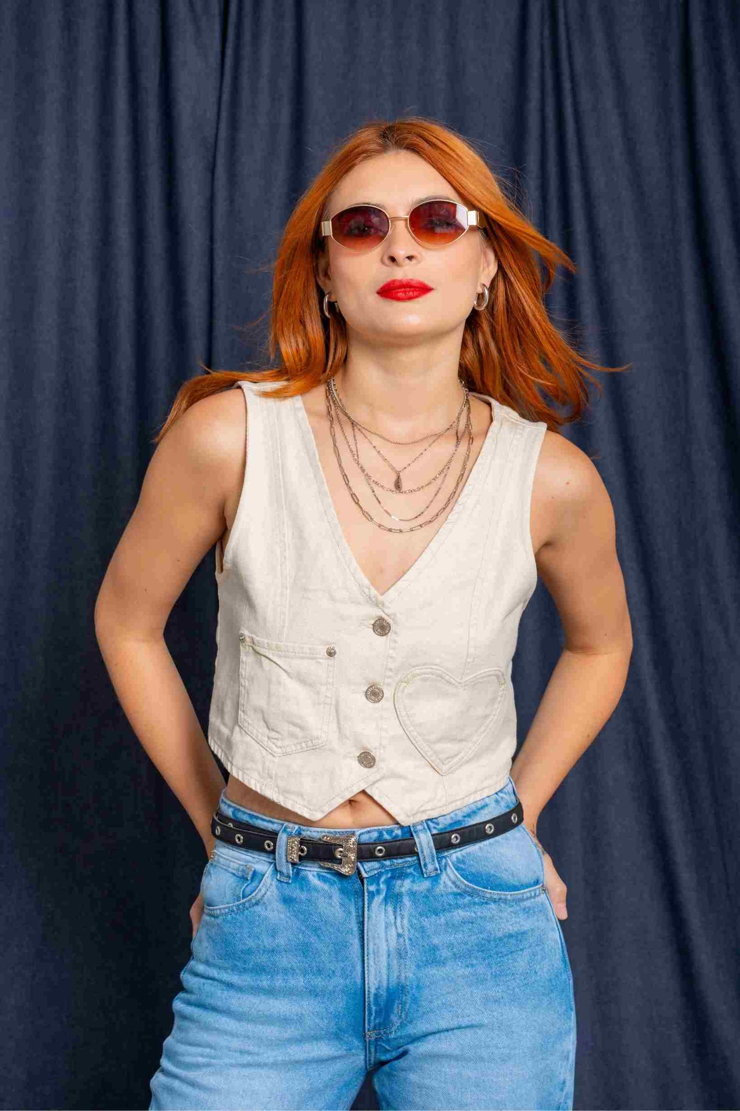 CHALECO DENIM FOIL 7128