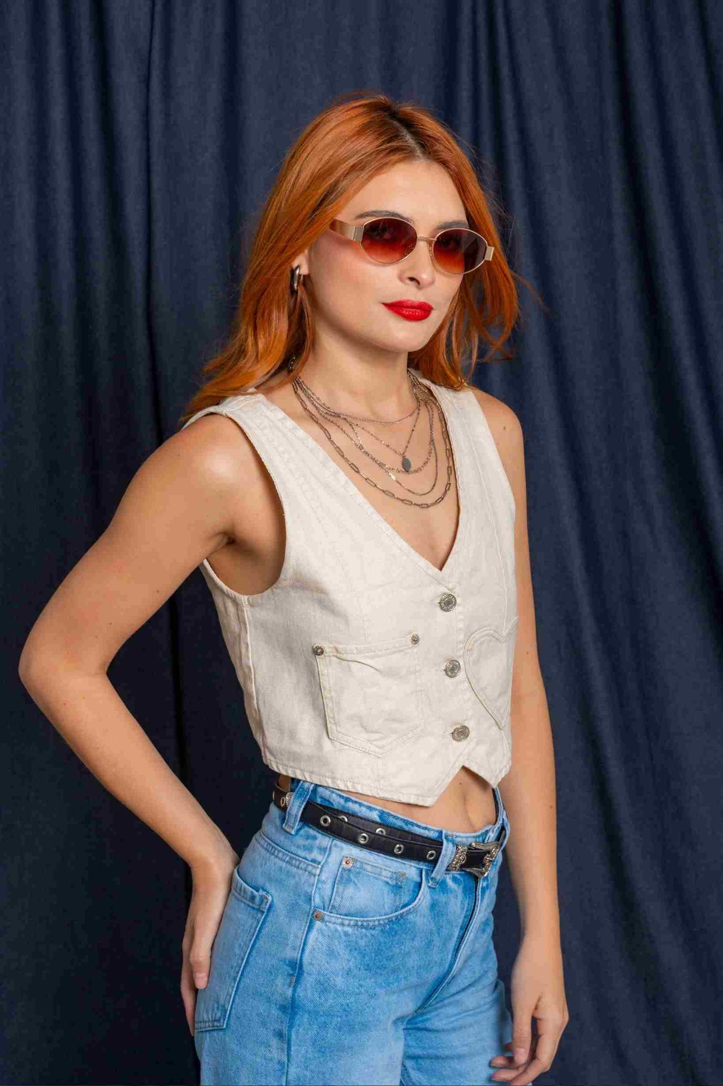 CHALECO DENIM FOIL 7128