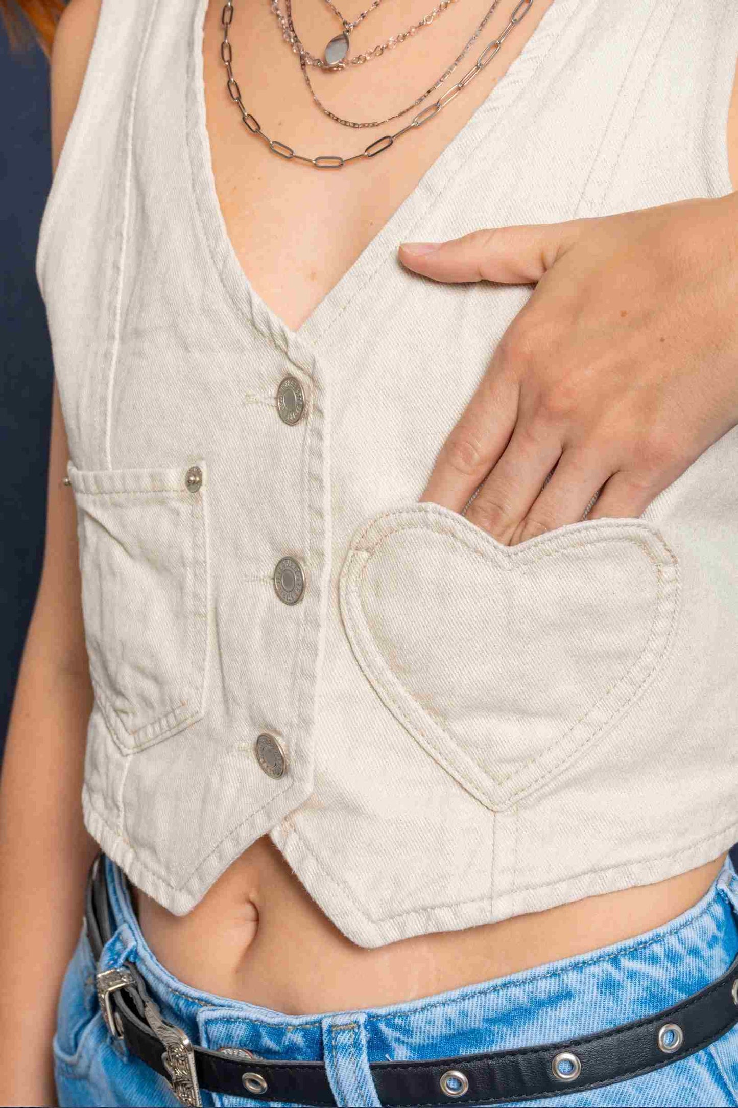 CHALECO DENIM FOIL 7128