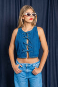 BHV CHALECO LACE UP DENIM 7557