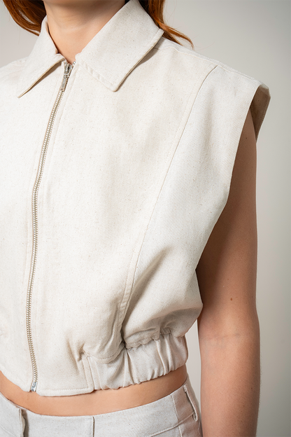 CHALECO OVERSIZE LINO R-M 8423.