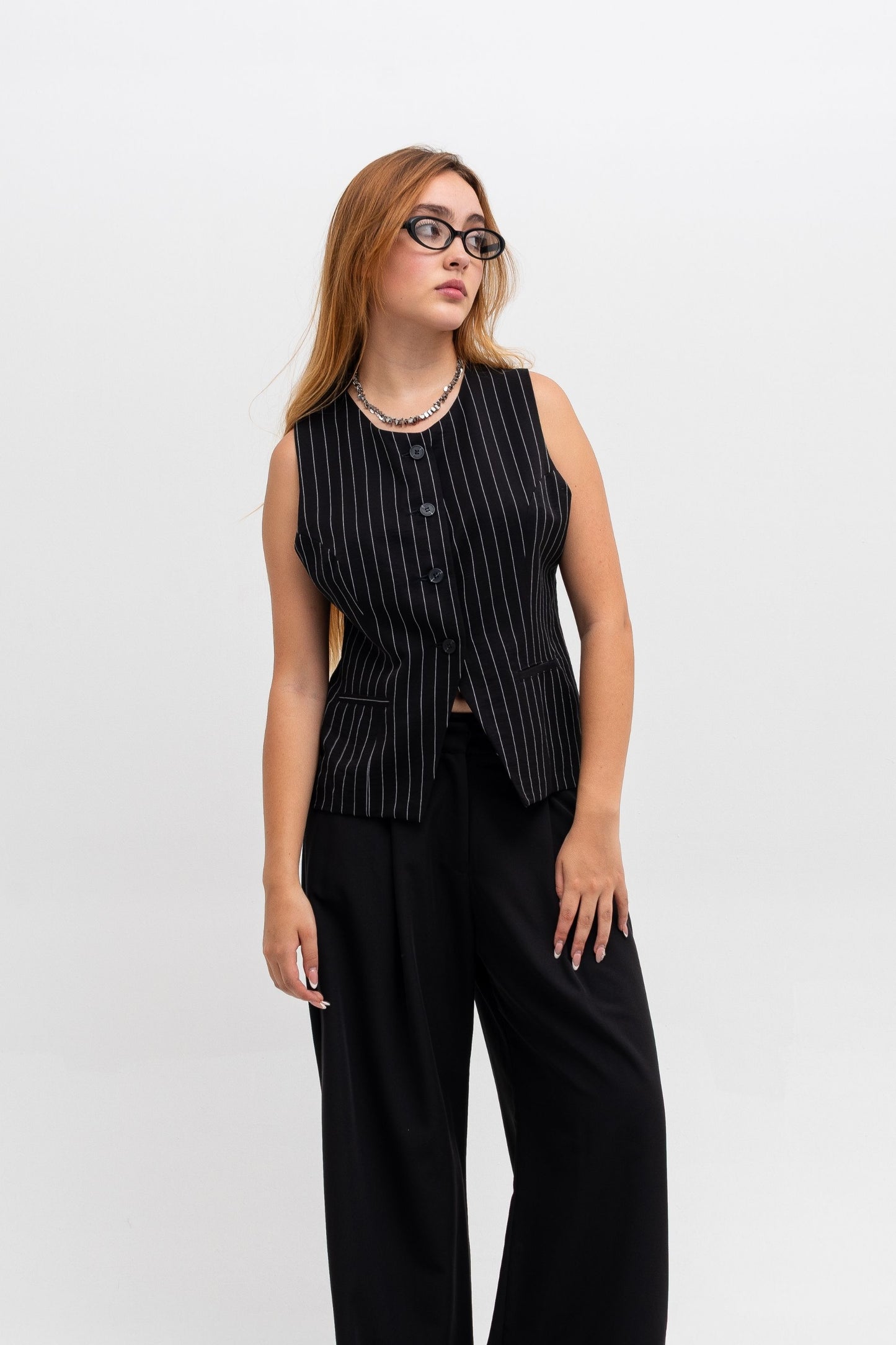 CHALECO TAILORING RAYAS 7505