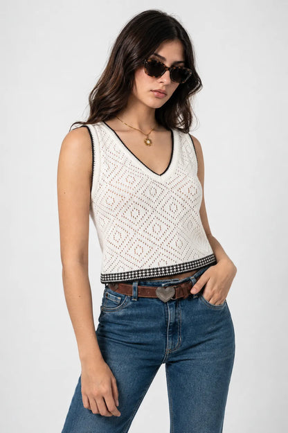 CHALECO TEJIDO CROCHET 7267