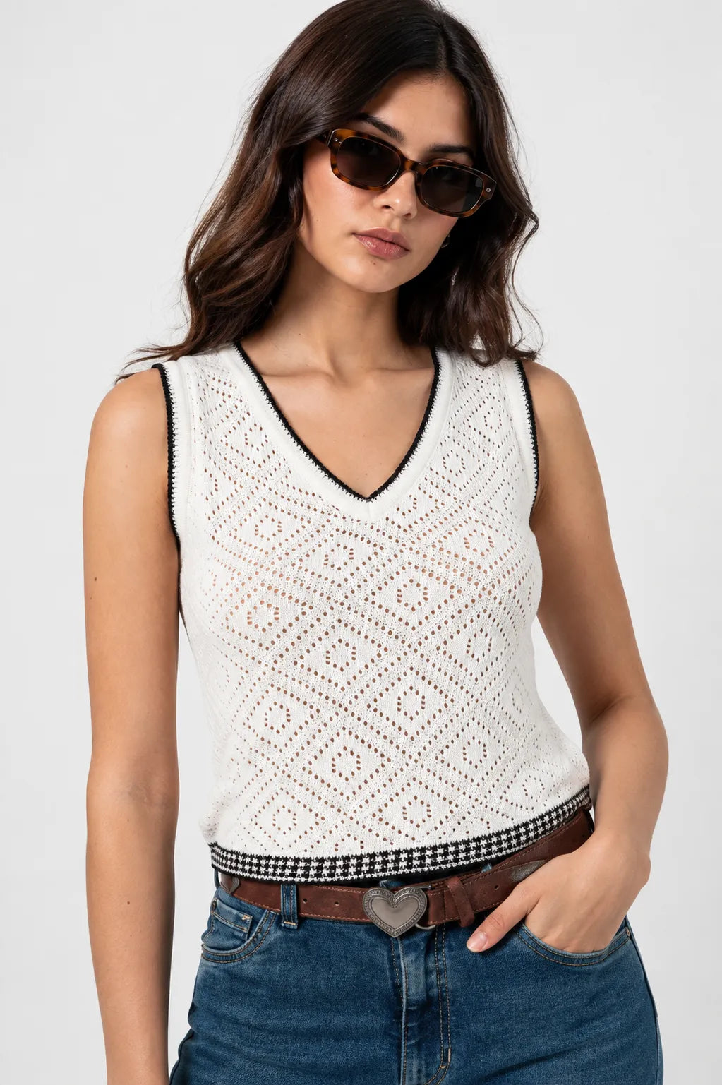 CHALECO TEJIDO CROCHET 7267