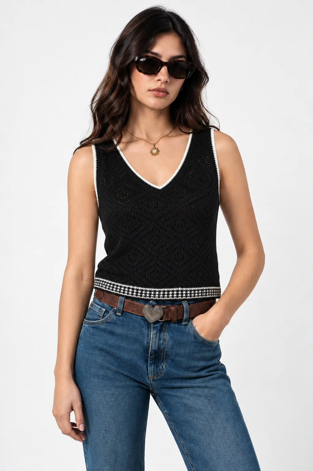 CHALECO TEJIDO CROCHET 7267