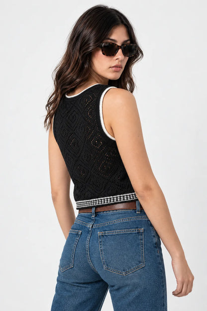 CHALECO TEJIDO CROCHET 7267