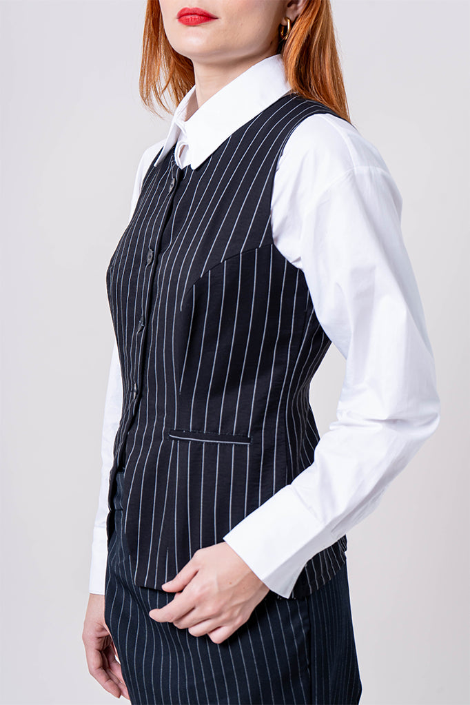 CHALECO TAILORING RAYAS 7505