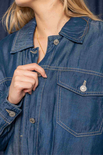 CHAQUETA BOMBER CHAMBRAY B-M 8047.