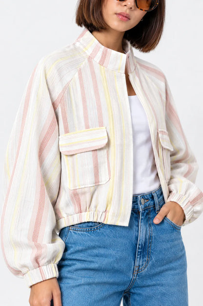 CHAQUETA BOMBER RAYAS E-F 9886