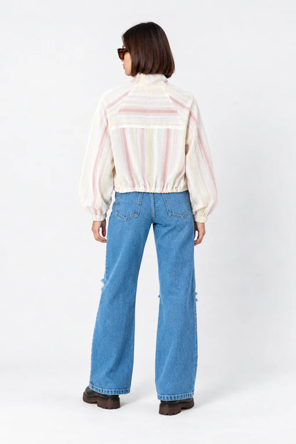 CHAQUETA BOMBER RAYAS E-F 9886
