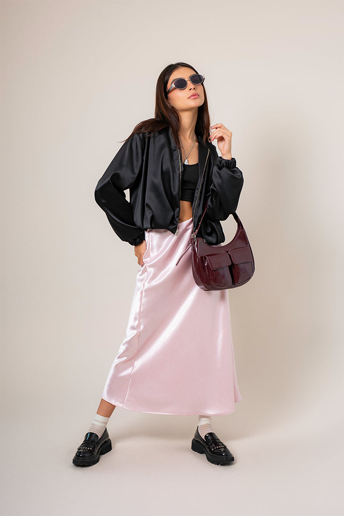 CHAQUETA BOMBER SATIN R-F 8704