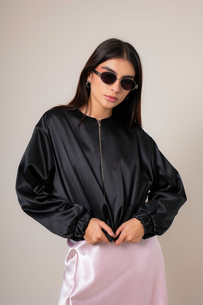 CHAQUETA BOMBER SATIN R-F 8704