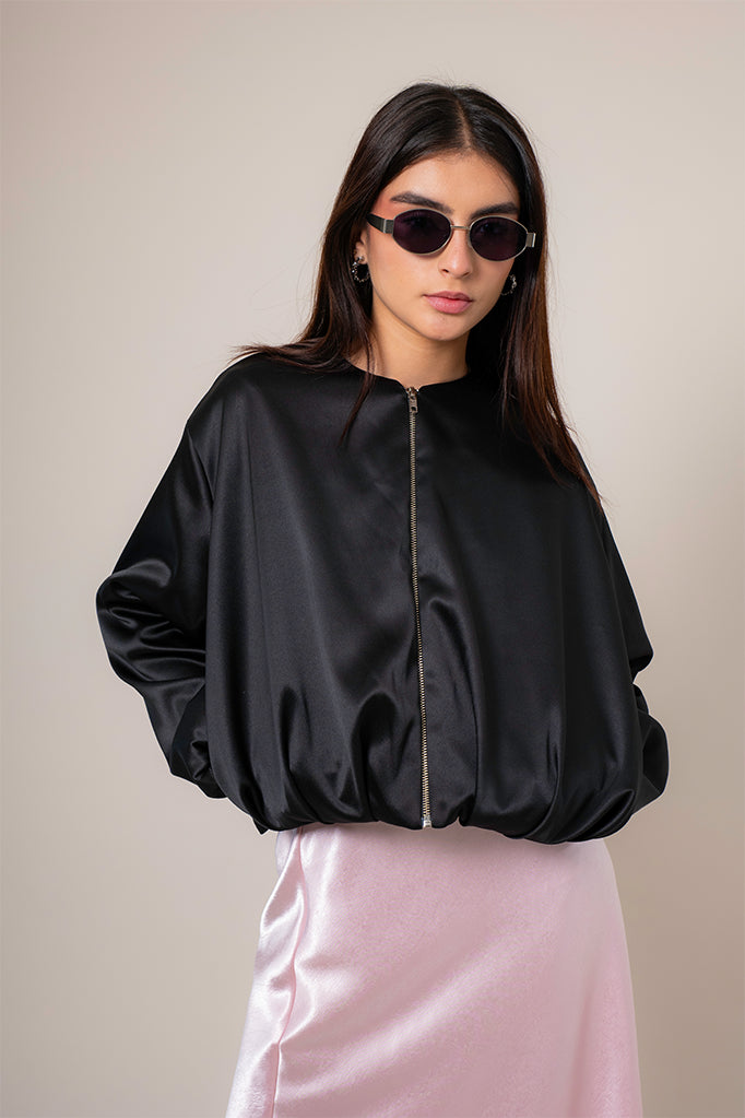 CHAQUETA BOMBER SATIN R-F 8704