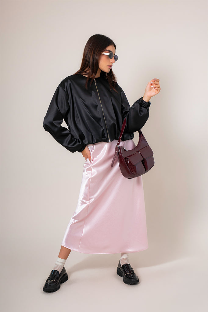 CHAQUETA BOMBER SATIN R-F 8704