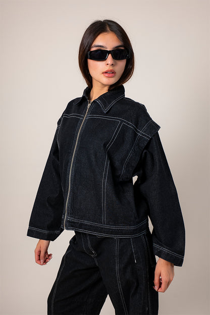 CHAQUETA CONVERTIBLE DENIM R-F 7799
