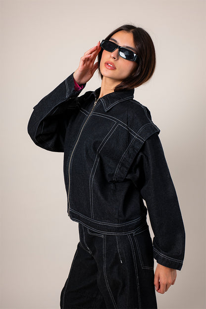 CHAQUETA CONVERTIBLE DENIM R-F 7799