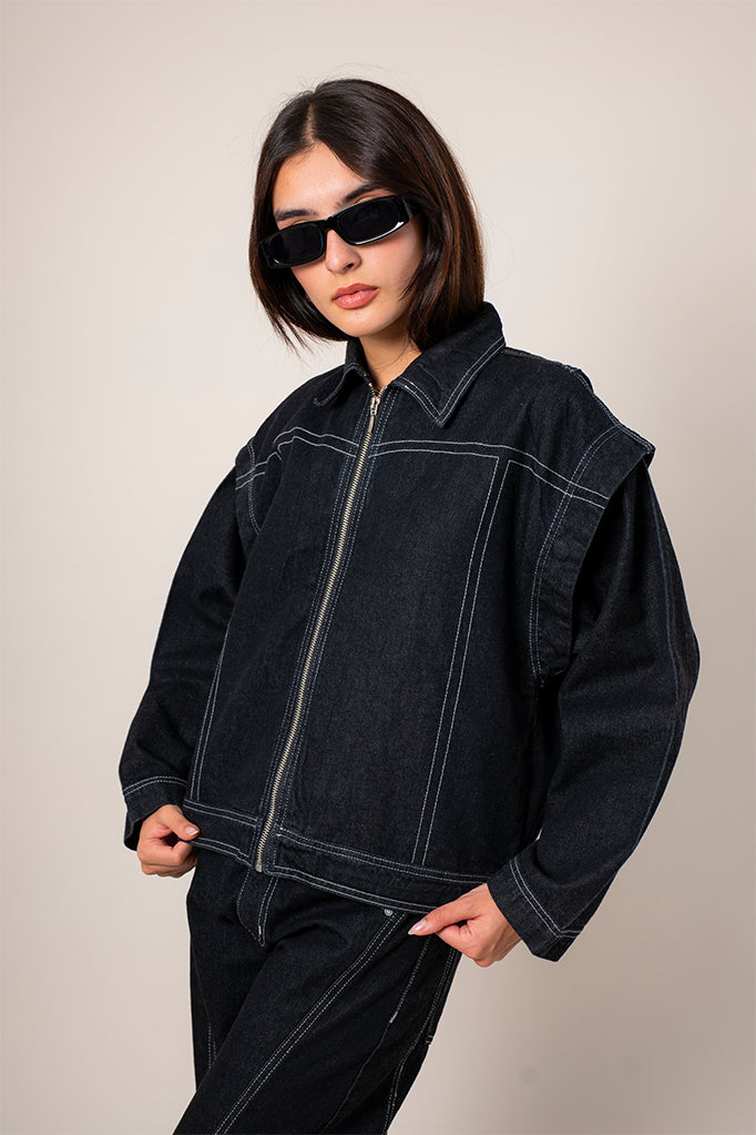 CHAQUETA CONVERTIBLE DENIM R-F 7799