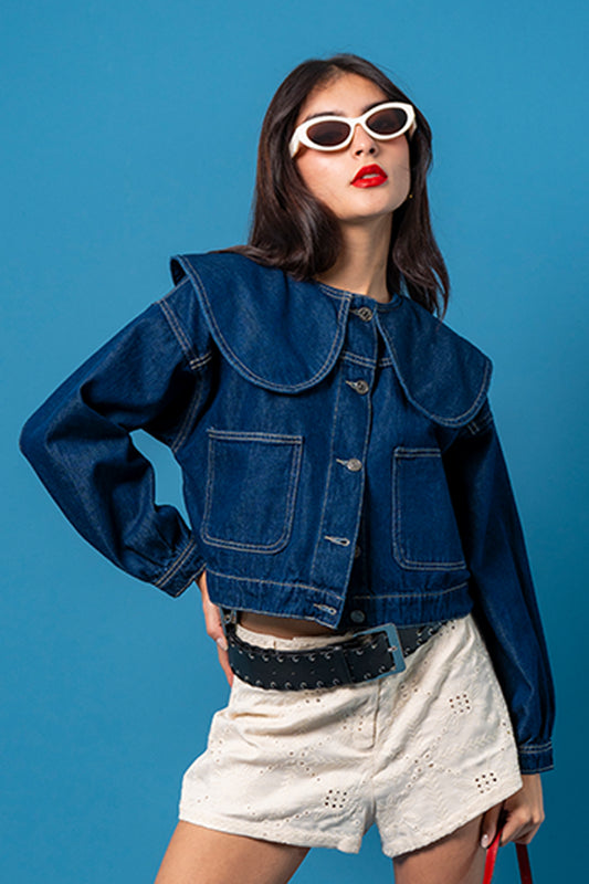 CHAQUETA CORTA DENIM E-M 8312.