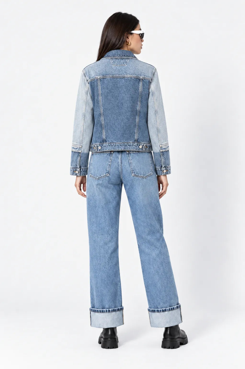 CHAQUETA DENIM CONTRASTE E-C 8603