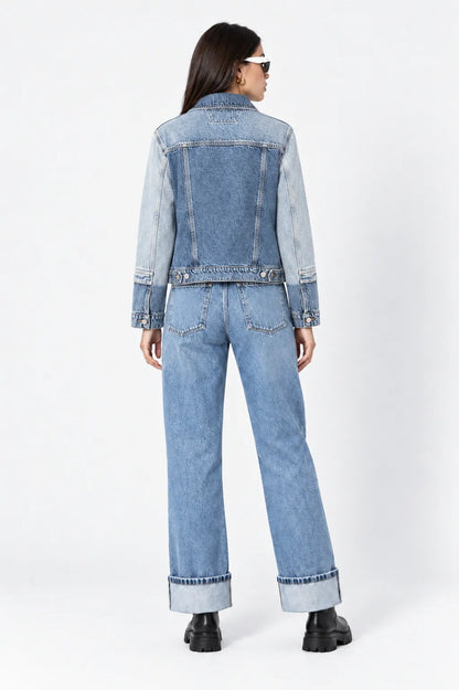 CHAQUETA DENIM CONTRASTE E-C 8603