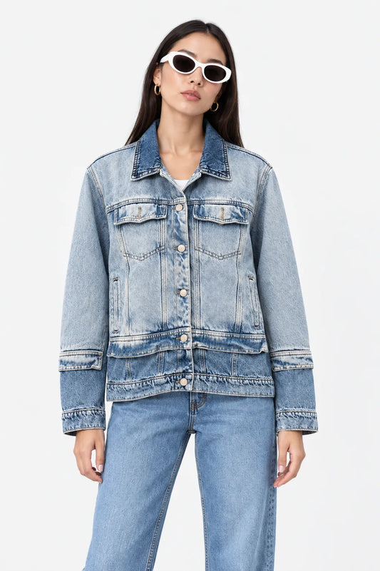 CHAQUETA DENIM CONTRASTE E-C 8603