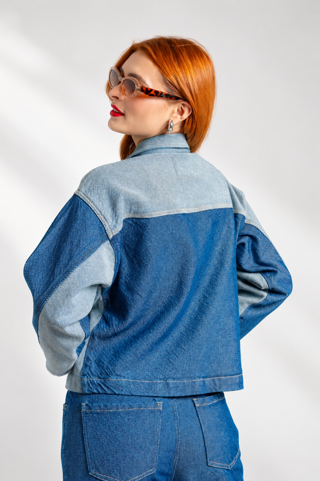 CHAQUETA DENIM PATCHWORK B-M 7553