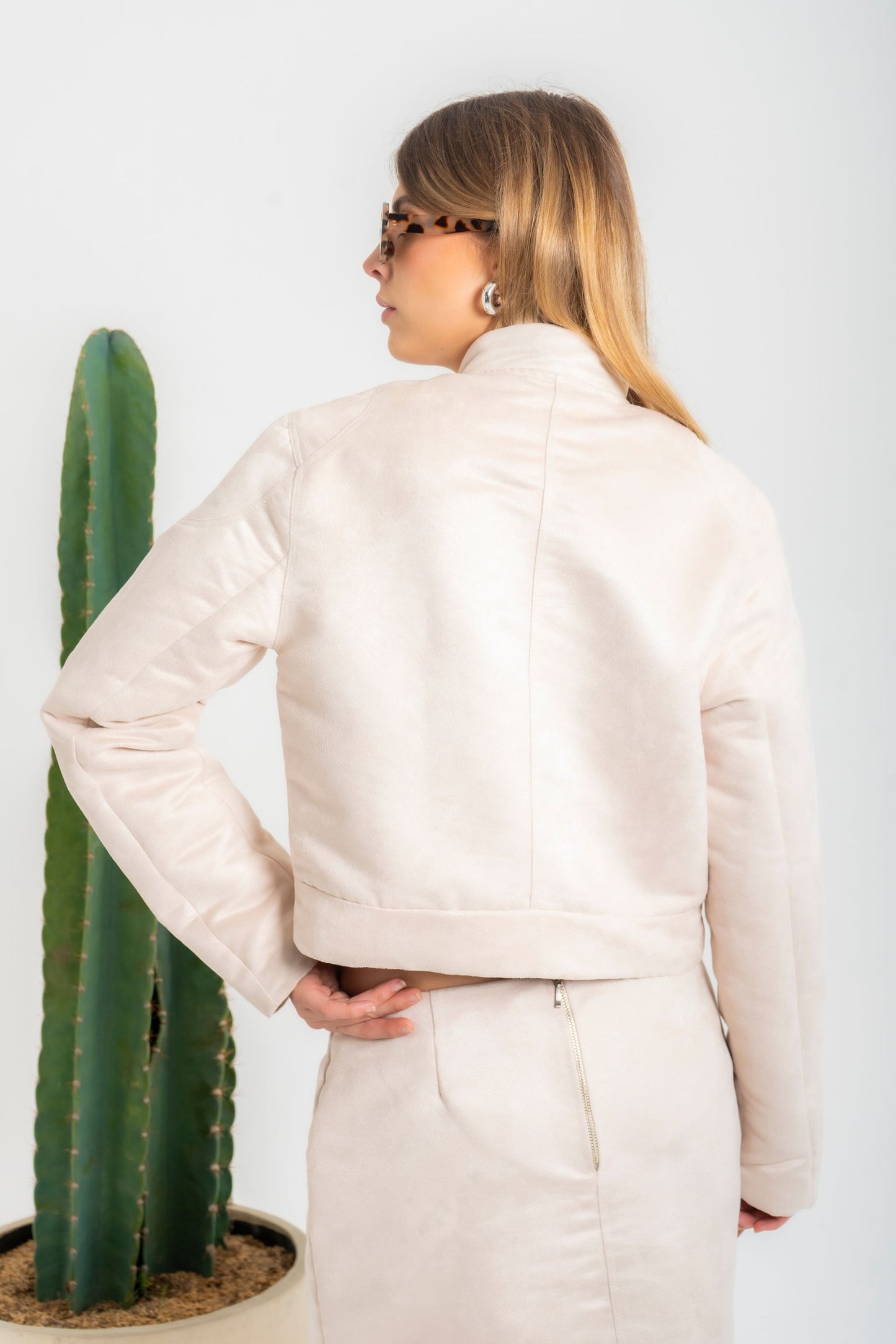 CHAQUETA EFECTO GAMUZA 7542