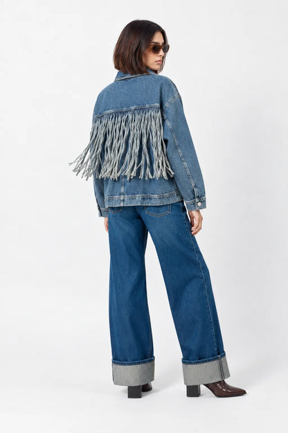 CHAQUETA FLECOS DENIM G-F 10087