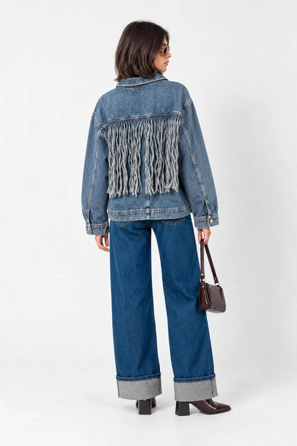 CHAQUETA FLECOS DENIM G-F 10087