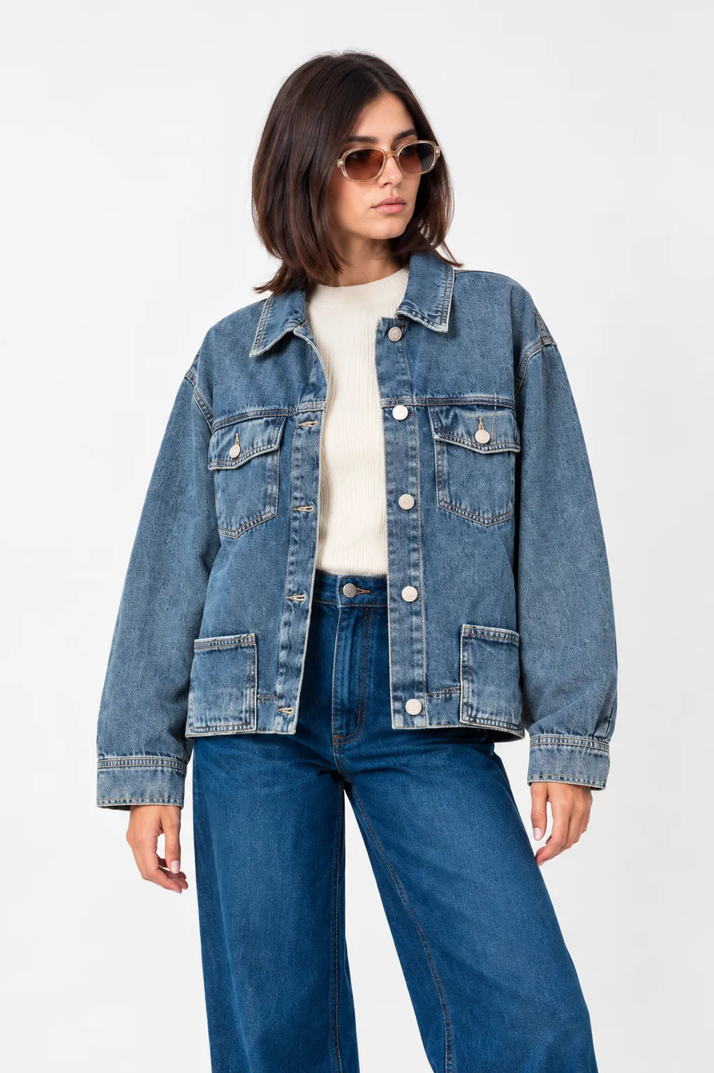 CHAQUETA FLECOS DENIM G-F 10087