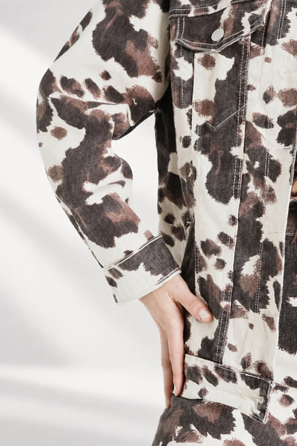 CHAQUETA OVERSIZE COW PRINT 7367