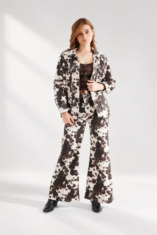 CHAQUETA OVERSIZE COW PRINT 7367