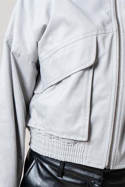 CHAQUETA OVERISZE CREMALLERA R-F 8429