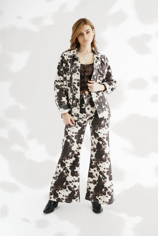 CHAQUETA OVERSIZE COW PRINT 7367