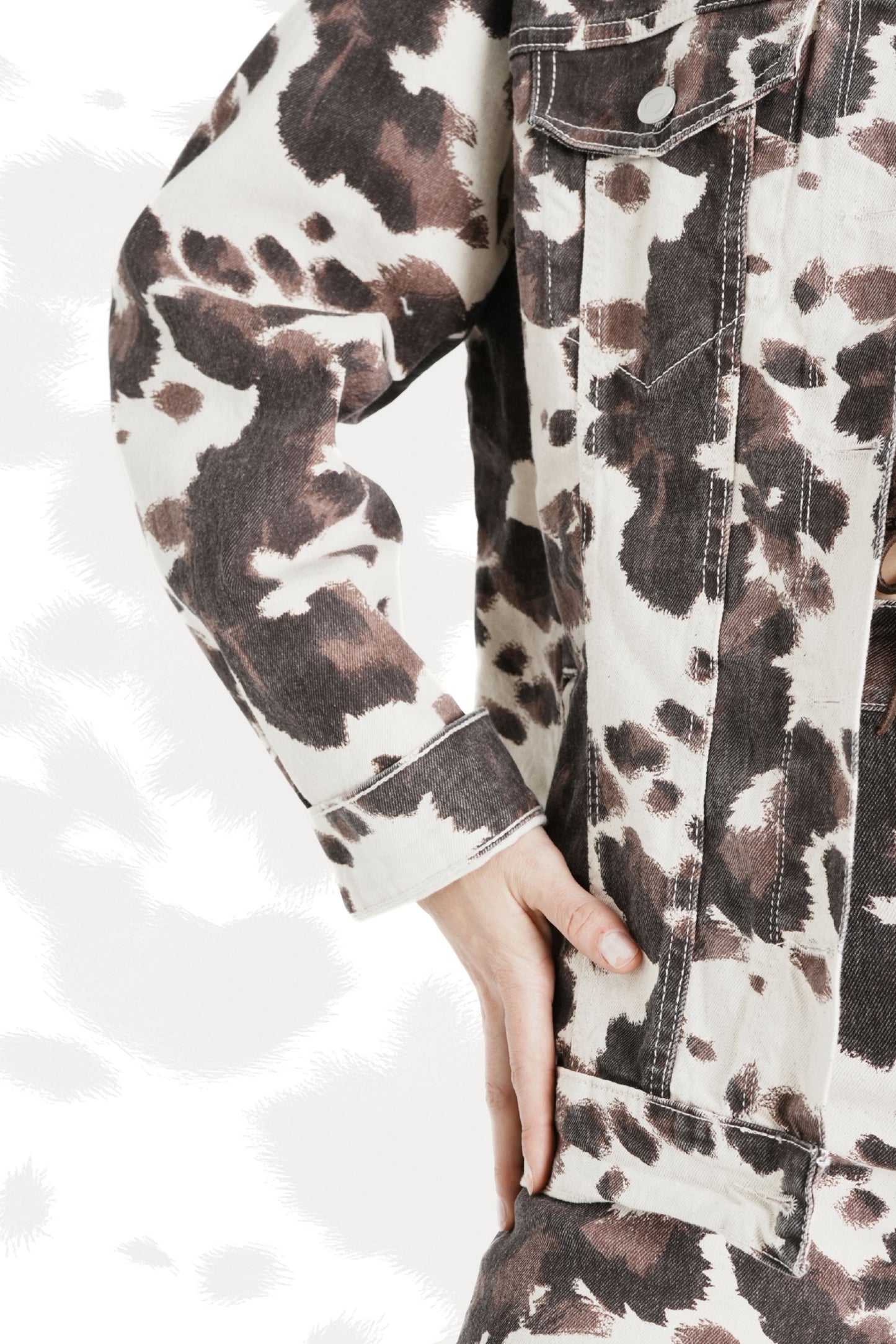 CHAQUETA OVERSIZE COW PRINT 7367