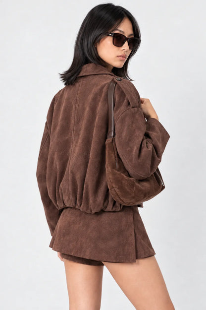 CHAQUETA OVERSIZE SUEDE G-F 8454
