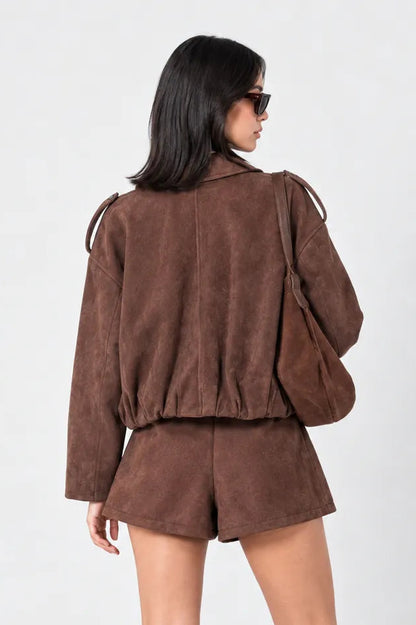 CHAQUETA OVERSIZE SUEDE G-F 8454