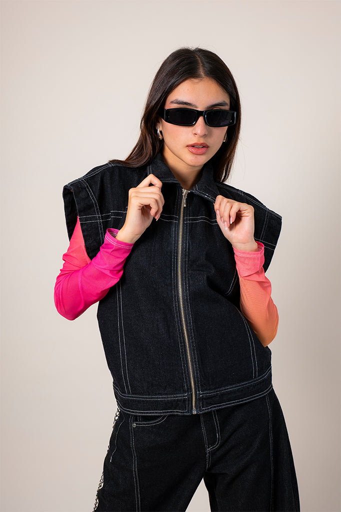 CHAQUETA CONVERTIBLE DENIM R-F 7799