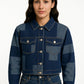 CHAQUETA CORTA DENIM PATCHWORK 7130