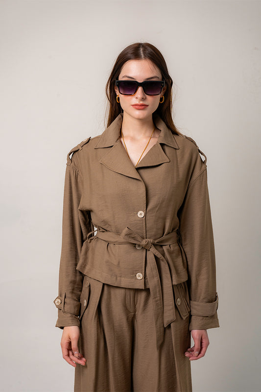 CHAQUETA TRENCH CORTA G-M 8275