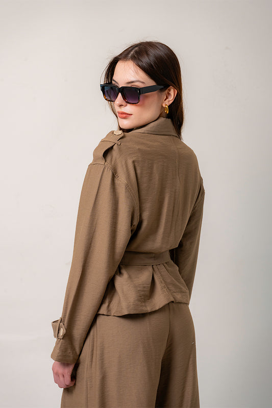 CHAQUETA TRENCH CORTA G-M 8275