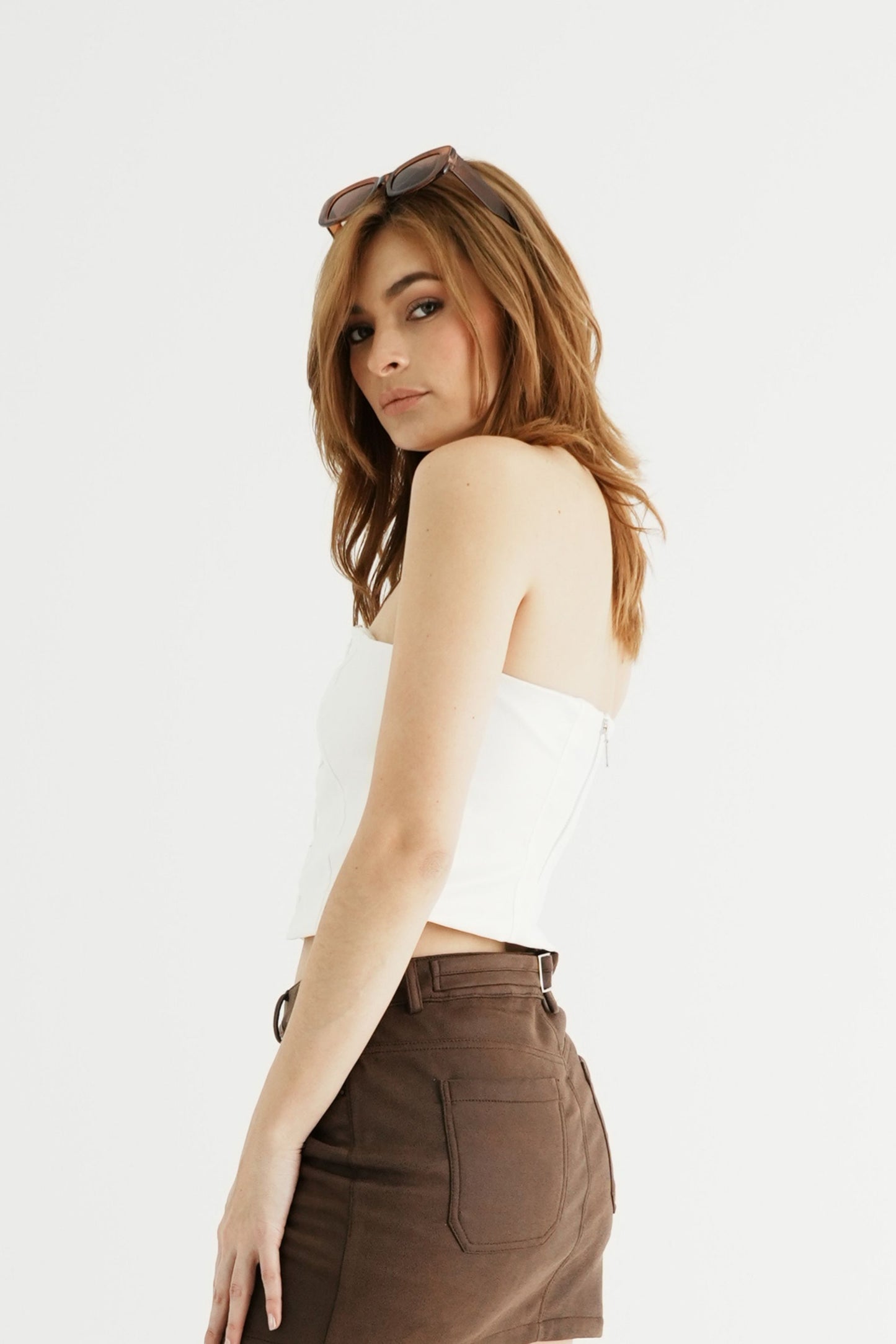 CORSE LACE UP EFECTO PIEL 7301