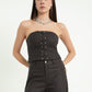 CORSE LACE UP EFECTO PIEL 7301
