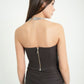 CORSE LACE UP EFECTO PIEL 7301