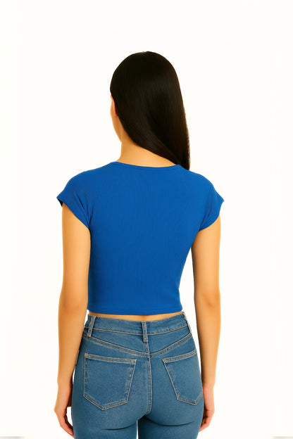 CROP TOP CRUZADO MANGA CORTA DENISSE ONE