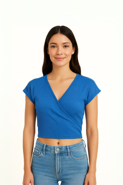 CROP TOP CRUZADO MANGA CORTA DENISSE ONE